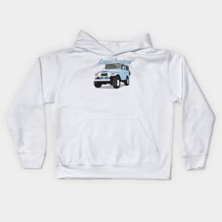 Land cruiser fj40 hardtop off road aqua Kids Hoodie